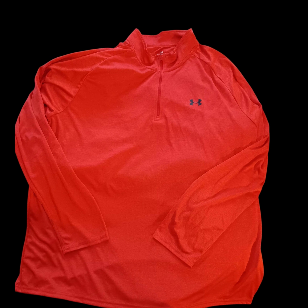 Under Armor Men's Orange Long Sleeves Pullover Shirt Size 4XL